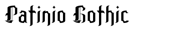 Patinio Gothic font preview